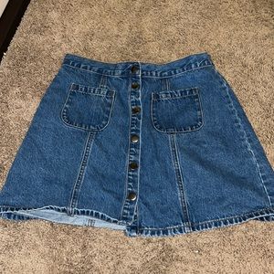 Jean button up skirt